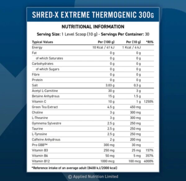 Applied nutrition Shred X 30 serving Fat burner - Image 3