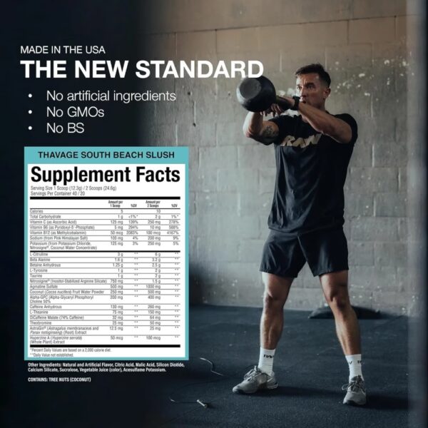 Raw nutrition Bum thavage preworkout 40 servings - Image 3