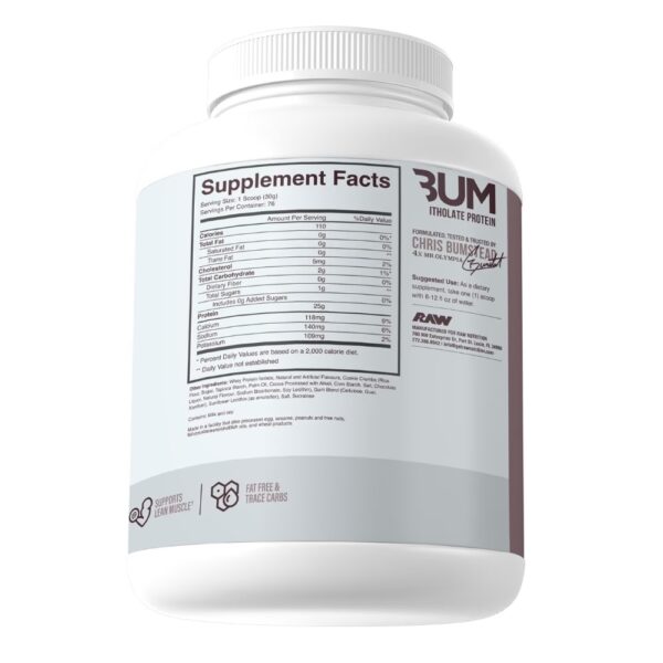Raw nutrition Bum itholate whey protein 75 servings - Image 3