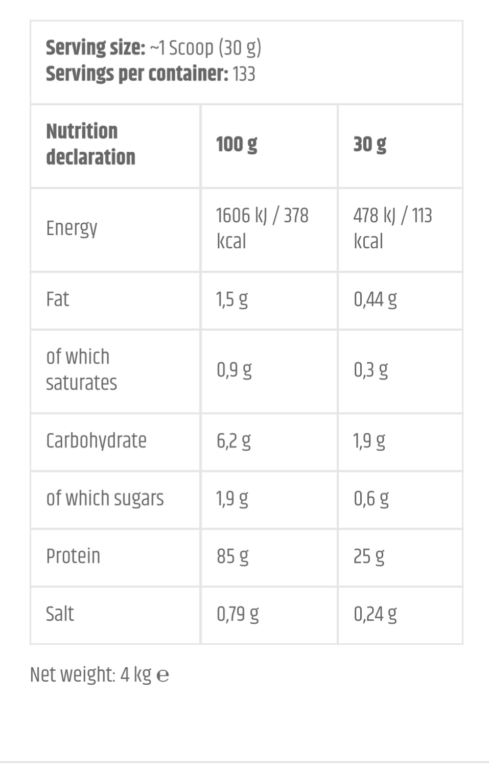 kevin levrone gold iso 4kg 133 servings - Image 3