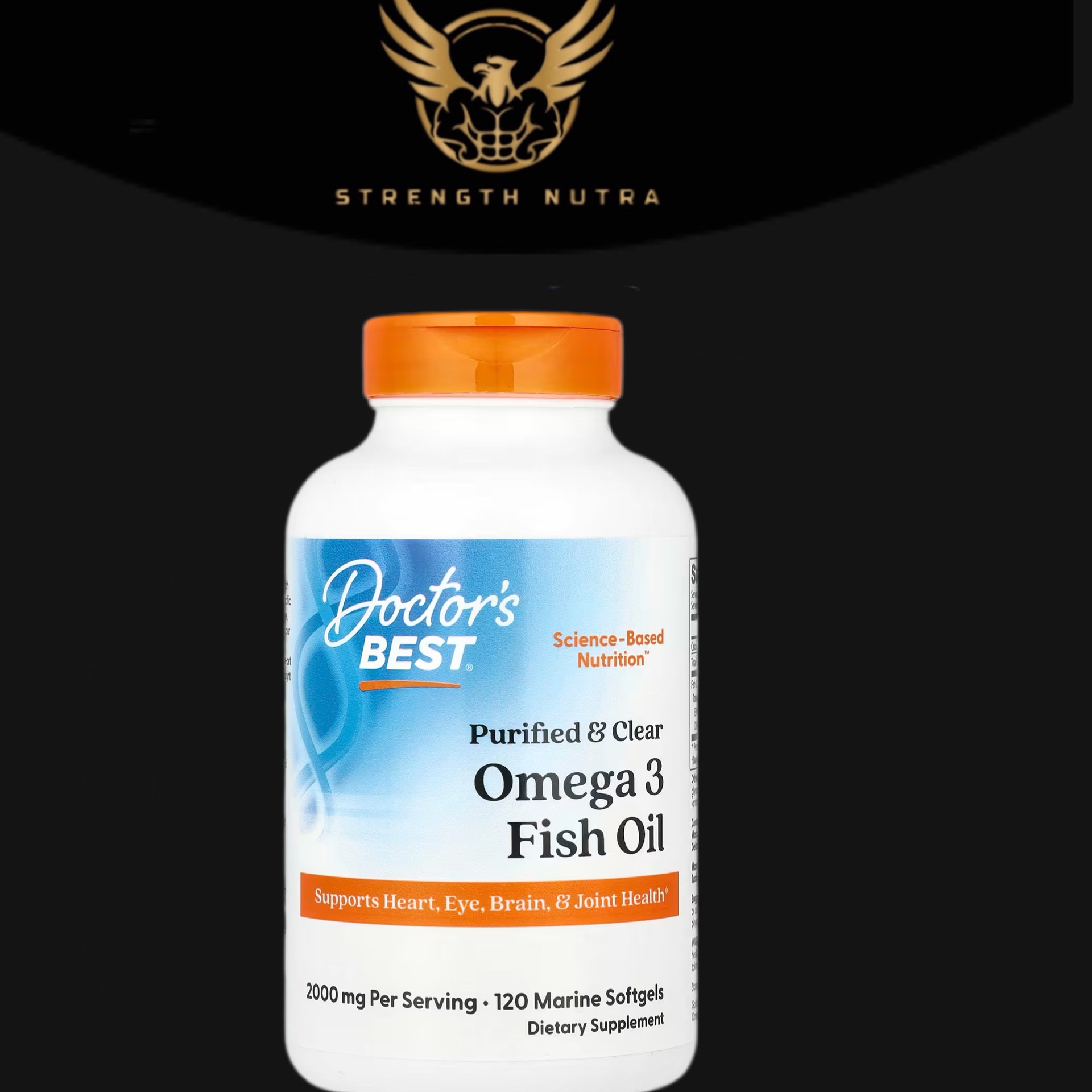 DOCTOR'S BEST purified and clear Omega 3 fish oil 120 softgels