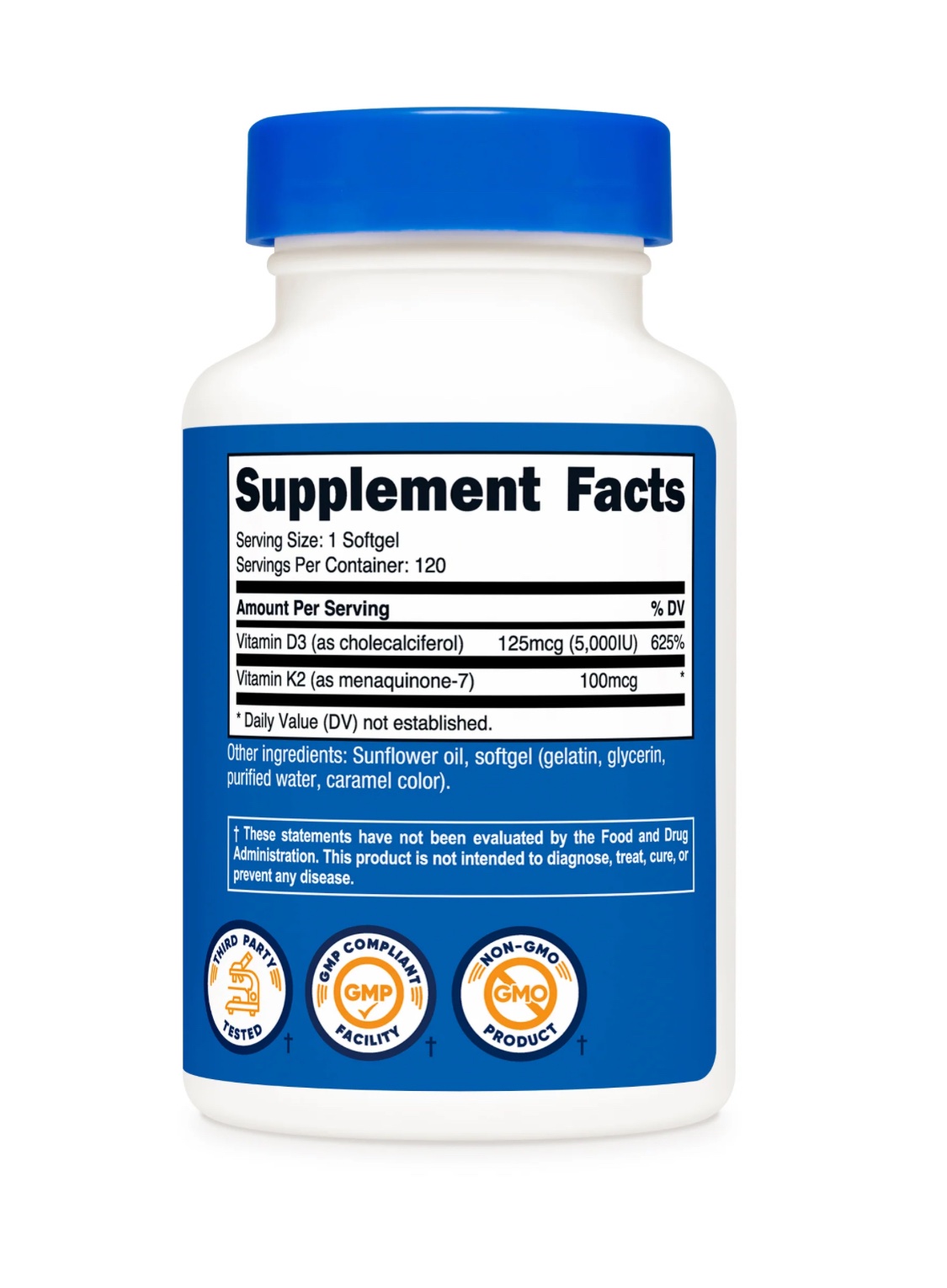 Nutricost Vitamin K2+D3 120 Servings - Image 3